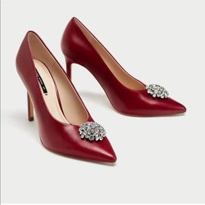 ZARA LEATHER HIGH HEEL COURT PUMPS